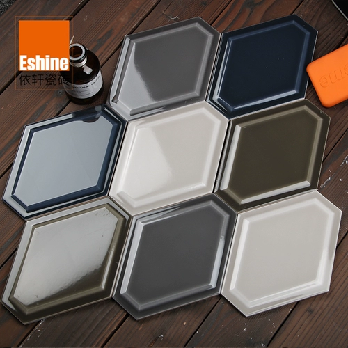 Yixuan Характерная шестиугональная кирпичная северная европейская кухня кухня кухонная кухонная кухня Фон Стена Стена Красный светлый свет