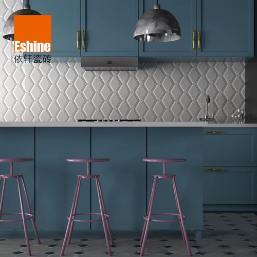 Yixuan Характерная шестиугональная кирпичная северная европейская кухня кухня кухонная кухонная кухня Фон Стена Стена Красный светлый свет