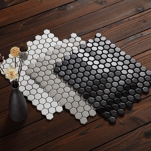 Нордическая икеа Черно -белая серая серая шестиугольная кирпичная керамическая керамическая плитка в форме цвету