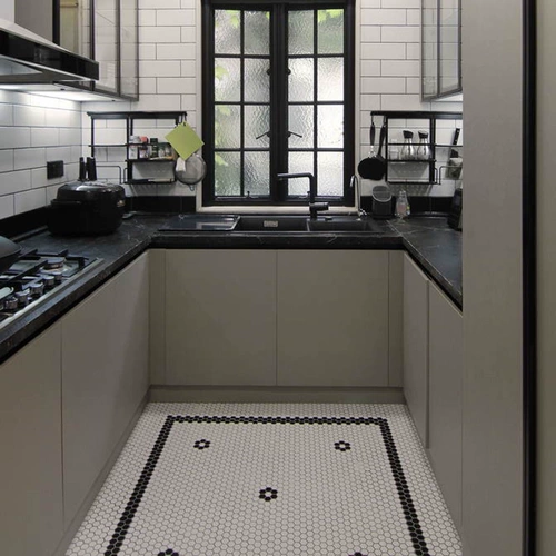 Нордическая икеа Черно -белая серая серая шестиугольная кирпичная керамическая керамическая плитка в форме цвету