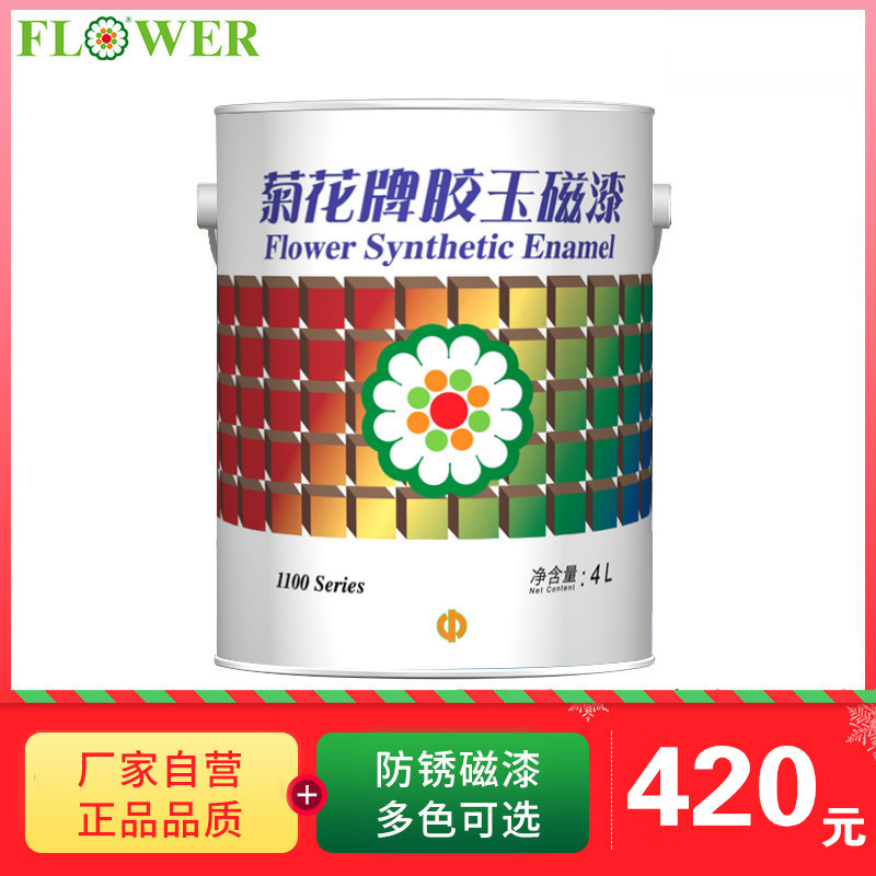 Chrysanthemum Lacquered Glued Jade Magnetic Paint Metal Anti-Rust Paint Security Door Paint Balcony Railings Renovated Anti-theft Net Renovated Paint