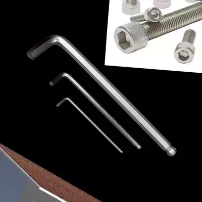 Elongated hexagon head wrench L type Hexagonal prism 6 party nickel-plated 2 2 5 3 4 5 6 7 8 10 55mm