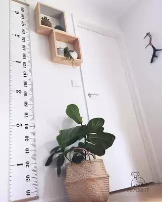 Children's height measuring ruler Baby height measuring instrument Wall sticker Baby height artifact black and white printing height ruler