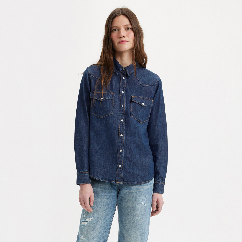 Levi's Autumn Women's Denim Shirt Simple, Comfortable, Fashionable and Trendy Top 86832-0017