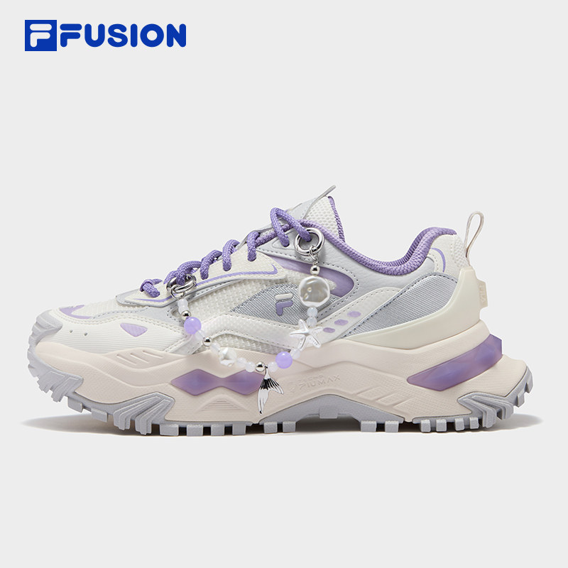 Hard Candy | Fila Fusion Fila Dad Shoes Mesh Breathable White Women's Shoes Thick-Soled Height-Increasing Shoes T12W621002F