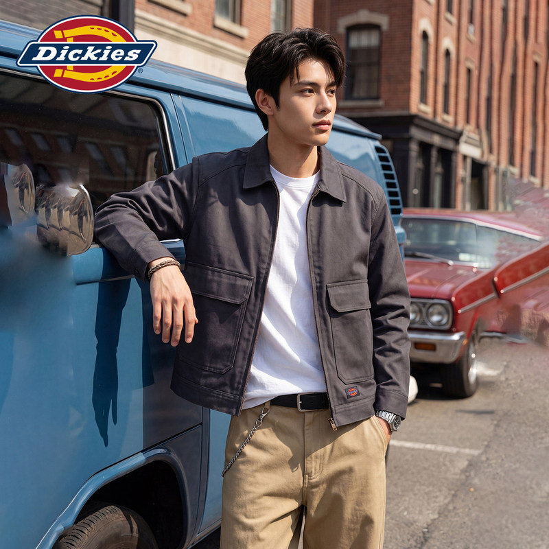 Dickies Basic Workwear Jacket with Double Patch Pockets Design for Daily Commuting and Layering Casual Tops Dk0A89J6-Xin