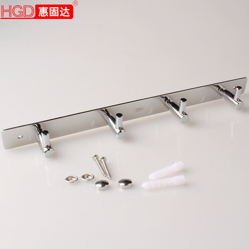 304 Stainless steel clothes hook Row hook Bathroom clothes hook Kitchen clothes hook 4 hook 5 hook 6 hook