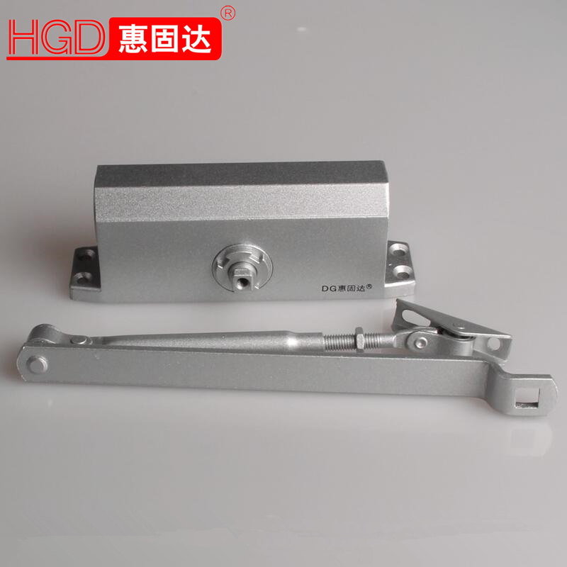 Open-mounted hydraulic door closer hydraulic cushion adjustable force automatic door closing device two-stage force two-speed adjustable door closer