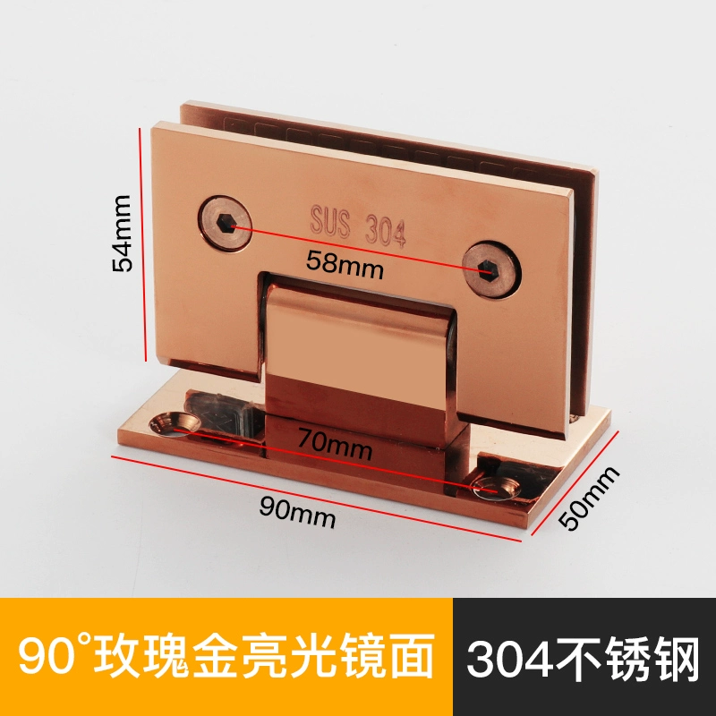 Bản lề cửa kính dày 304 phòng tắm bằng thép không gỉ không khung Bản lề kẹp kính 90 độ 180 Kẹp phòng tắm phẳng cửa kính bản lề sàn 1 cánh giá bản lề cửa kính cường lực Bản lề cửa kính