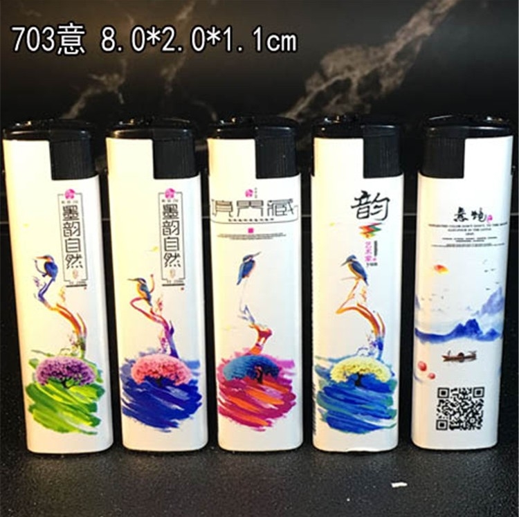 Mới 50 Shuanghui bật lửa nhẹ nhiều màu sáng tạo bơm hơi vừa và nhỏ tiện lợi nhựa nhẹ bán nóng hộp quẹt dupont