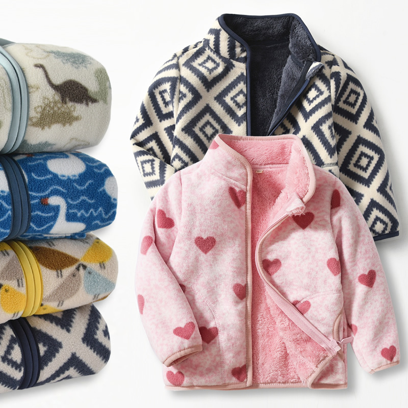 2025 Spring and Autumn New Children's Fleece Jacket Boys' Fleece Sweatshirt Thickened Winter Top for Older Children 2025 Spring and Autumn New Children's Fleece Jacket Boys' Fleece Sweatshirt Thickened Winter Top for Older Children