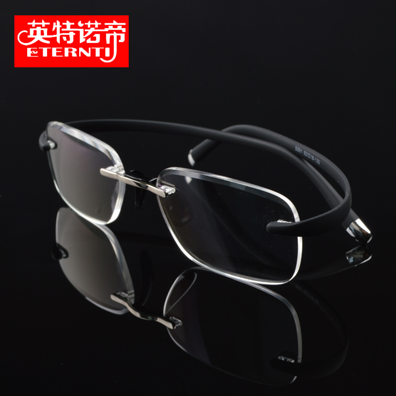 Interno God Old Flowers Glasses Male Brand Business Cut Edge No Frame Comfort Ultralight Portable Resin Aging Mirror