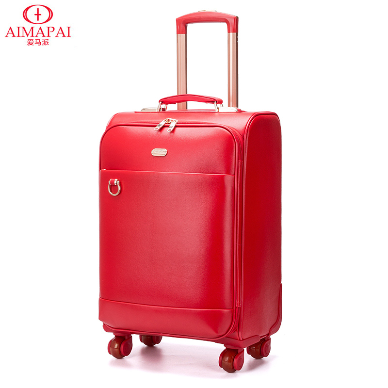 big red suitcase