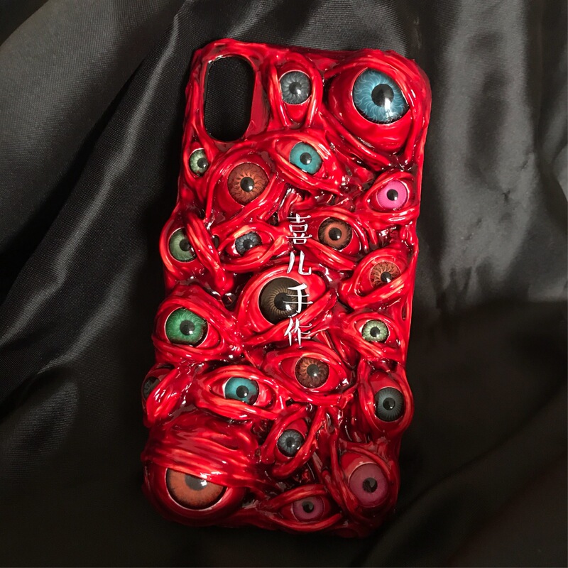 Suitable for 17Promax Phone Case, Handmade 16Pro Prank iPhone 14 Protective Case, 15 Half-Pack Three-Dimensional Personality