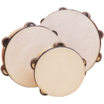 Xinjiang dance sheepskin tambourine childrens Orff percussion instrument kindergarten teacher beats the drum with grade-examination tambourine