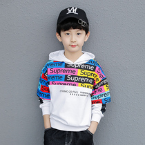 Childrens clothing boys  autumn sweater long-sleeved 2021 spring and autumn new childrens Korean hoodie middle and large childrens bottoming shirt tide