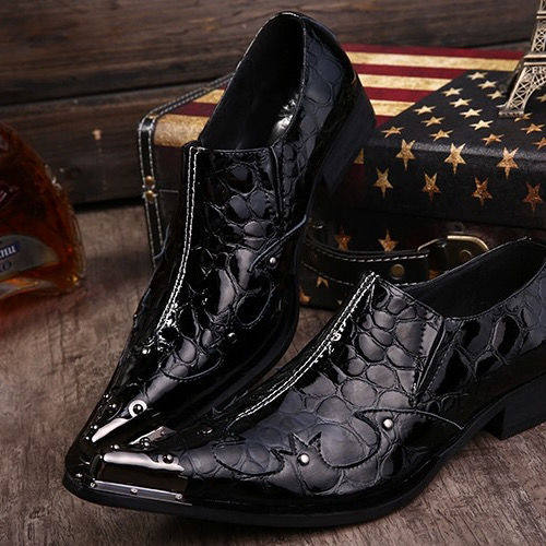 Platinum Lile Foreign Trade Iron Shoes Leather Personality Shoes English Han Edition Casual Nightclub Handdresser Fashion Shoes