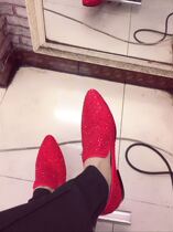 Fashion rhinestone trend shoes foreign trade ethnic style mens leather shoes casual shoes bar DT youth shoes male model leather shoes