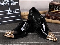 2014 new foreign trade nightclub singer single shoes hair stylist daily shoes youth trend simple mens genuine leather shoes