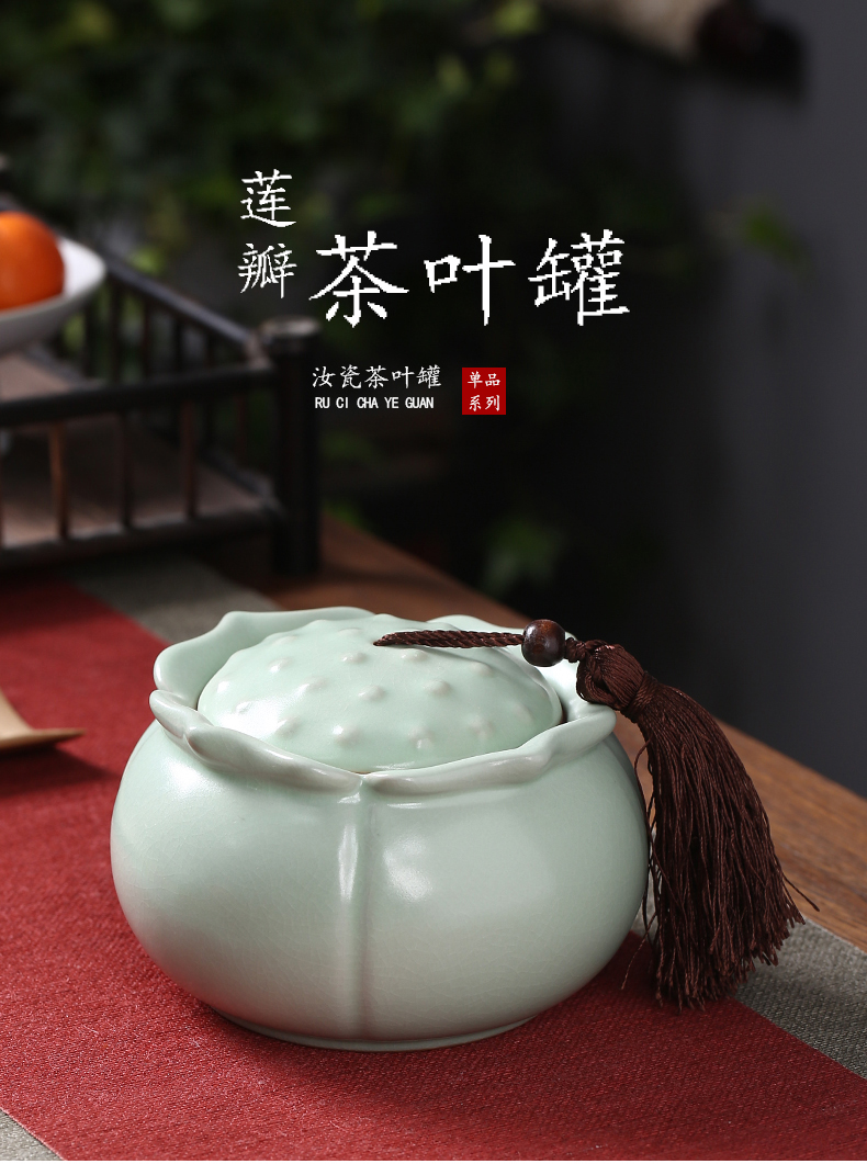 Chang your up crown ceramic tea jar half jins home when creative well keep storage POTS sealed ceramic pot