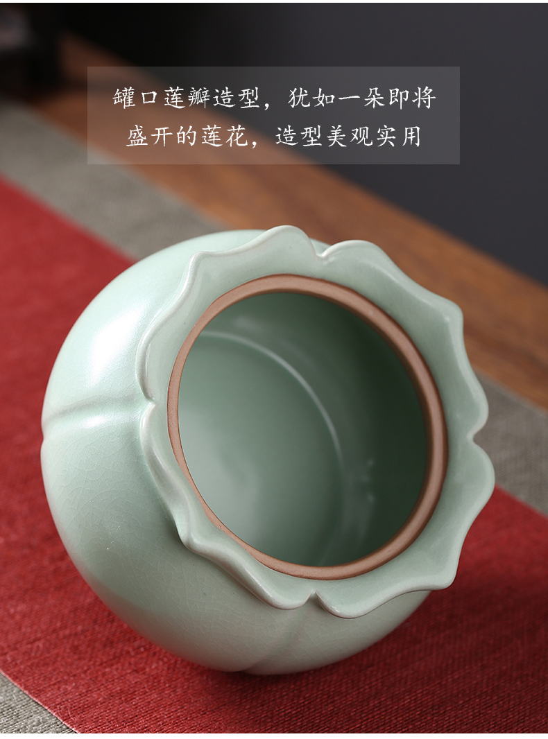 Chang your up crown ceramic tea jar half jins home when creative well keep storage POTS sealed ceramic pot