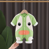 Baby thin cotton one-piece clothes autumn and winter clothes baby cotton winter clothes 6 months newborn suit clothes cotton 0-1 years old