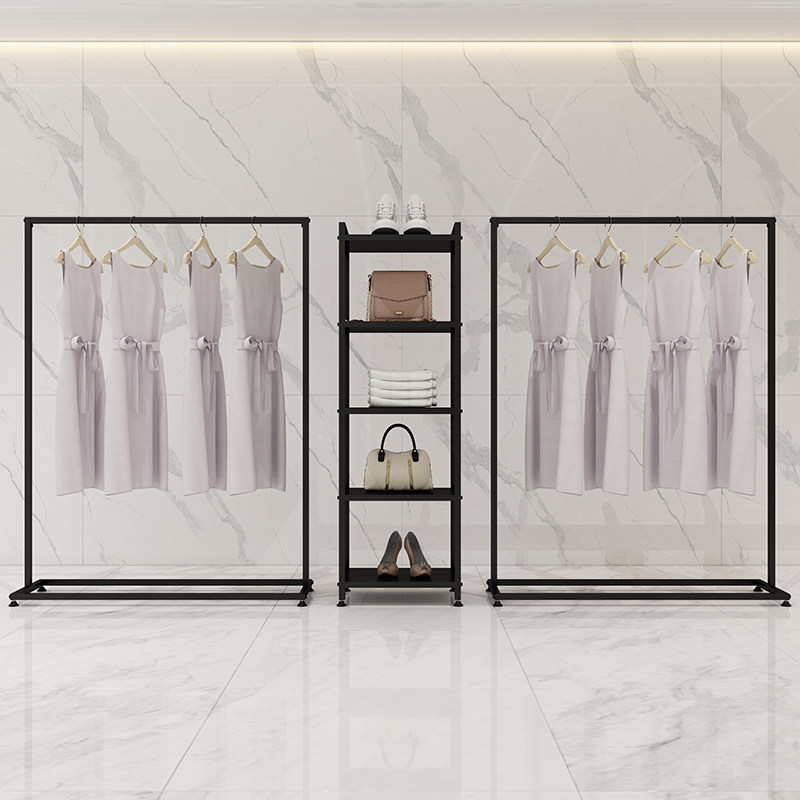 Iron Art Improvised Clothing Racks Men And Women Clothing Shop Racks Clothes Hanger Children Clothing Floor Type Side Hanging Clothes Shelves