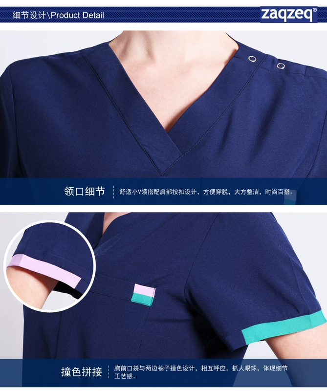 Quần áo giặt tay phòng phẫu thuật Tanhe, quần áo làm việc răng miệng ngắn tay cho bác sĩ nữ, quần áo chà tay phẫu thuật đàn hồi nhanh khô dài tay cho nam đồng phục phòng sạch