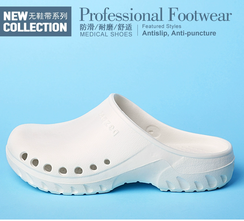 Surgical shoes studio slippers for women breathable non-slip toe-cap slippers nurse shoes experimental hole shoes for men doctors