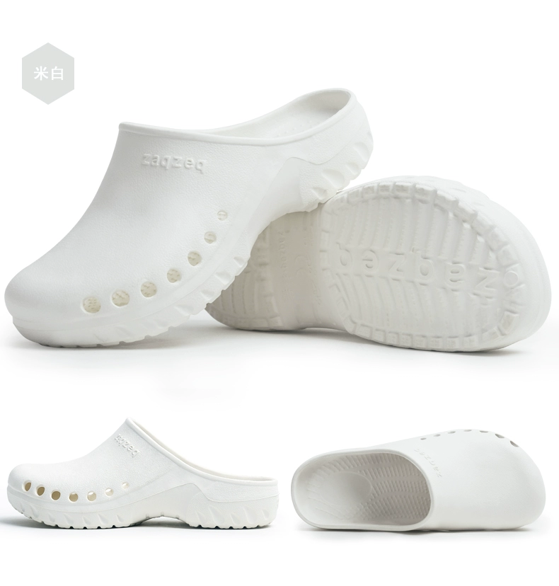 ZaqZeq/Tanhe medical operating room slippers toe-toe shoes non-slip male and female doctors and nurses experimental shoes clogs