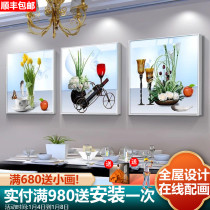 Restaurant decoration painting fruit meter box mural kitchen tripto modern simple ice crystal dining room hanging painting