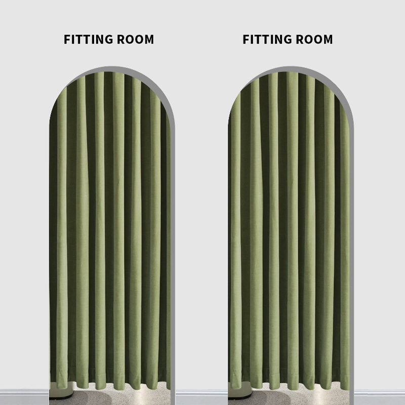 Fresh and Simple Matcha Green Green Dressing Room Velvet Curtains Fashion Clothing Store Arched Door Fitting Room Door Curtains Fresh and Simple Matcha Green Green Dressing Room Velvet Curtains Fashion Clothing Store Arched Door Fitting Room Door Curtains
