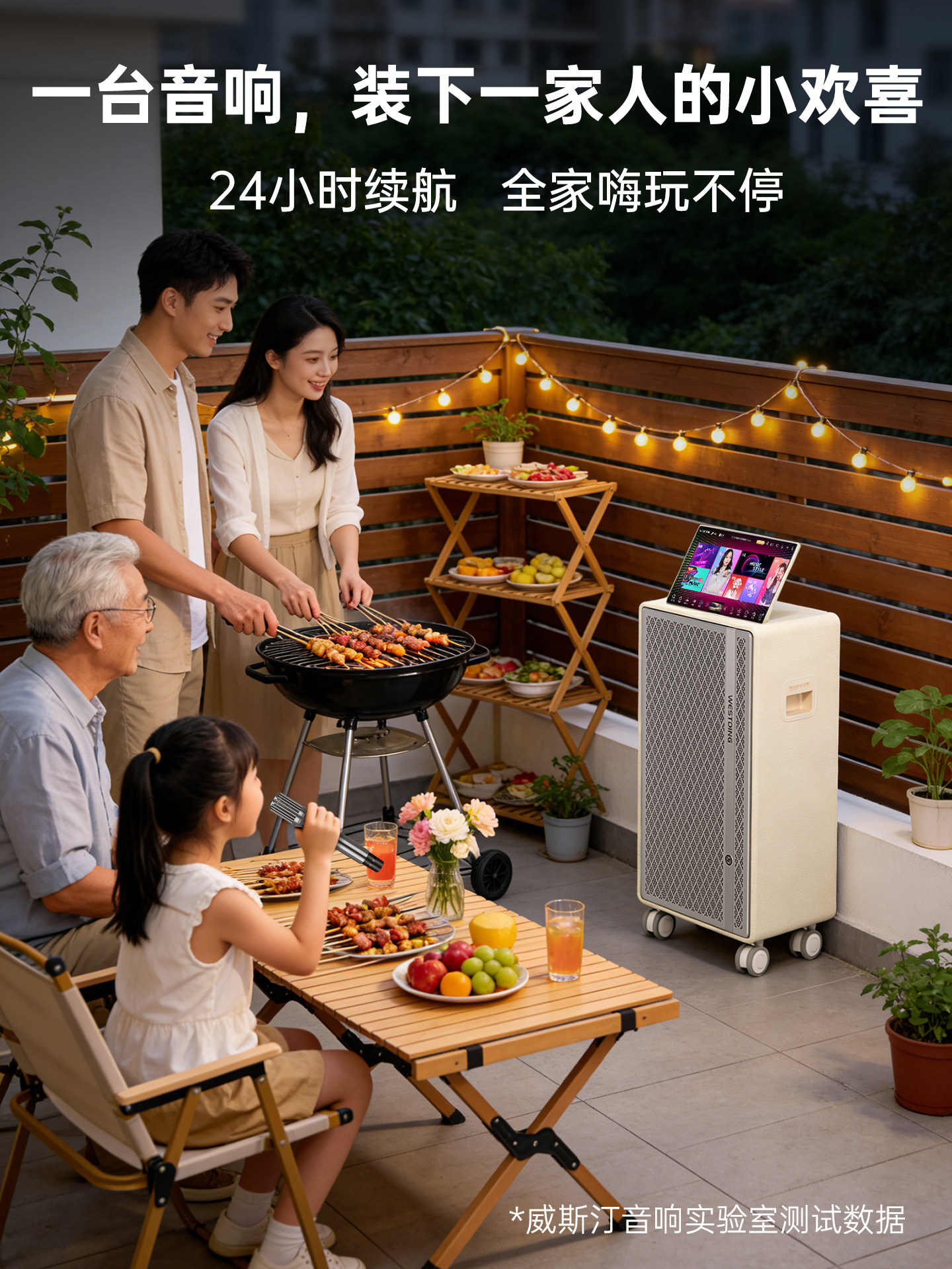 Westin S700 Square Dance Speaker with Display Screen, Home Ktv Speaker Set, Outdoor Karaoke Speaker, Karaoke