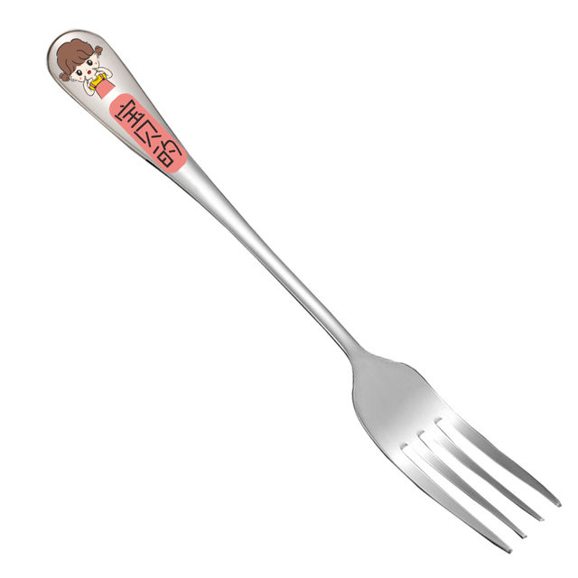 304 stainless steel parent-child fork, family of three or four, children's cartoon fruit fork, steak family special dining fork