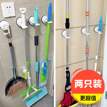 Mop rack adhesive hook toilet strong suction cup mop clip hanging mop broom seat non-perforated hook Wall Wall wall hanging