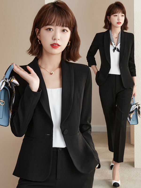 Women's Suit Set, New Spring and Autumn Style, Petite, Elegant, Casual, Professional Attire, Formal Fitted Blazer, Workwear