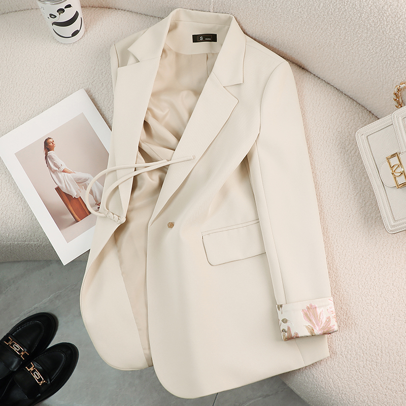 Off-White Blazer for Women, Spring 2026 New Style, High-End, Trendy Chinese-Style Suit, Petite Casual Top