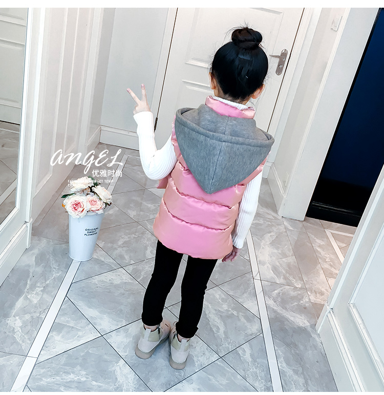 Áo vest nữ mùa thu đông 2018 phiên bản mới của Hàn Quốc cho trẻ em nước ngoài mặc mùa đông cho trẻ em quần áo cho bé
