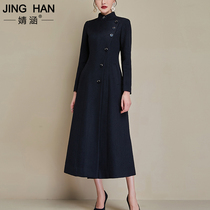 Woolen coat women 2020 winter New Fashion thick long Heben wind winter black wool woolen coat