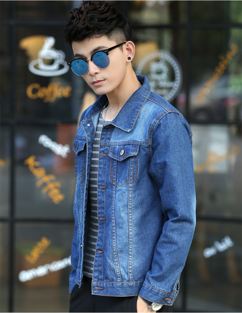 2018 người đàn ông mới của denim jacket nam Hàn Quốc phiên bản của tự trồng mùa thu lỏng áo khoác sinh viên áo khoác đẹp trai xu hướng 褂