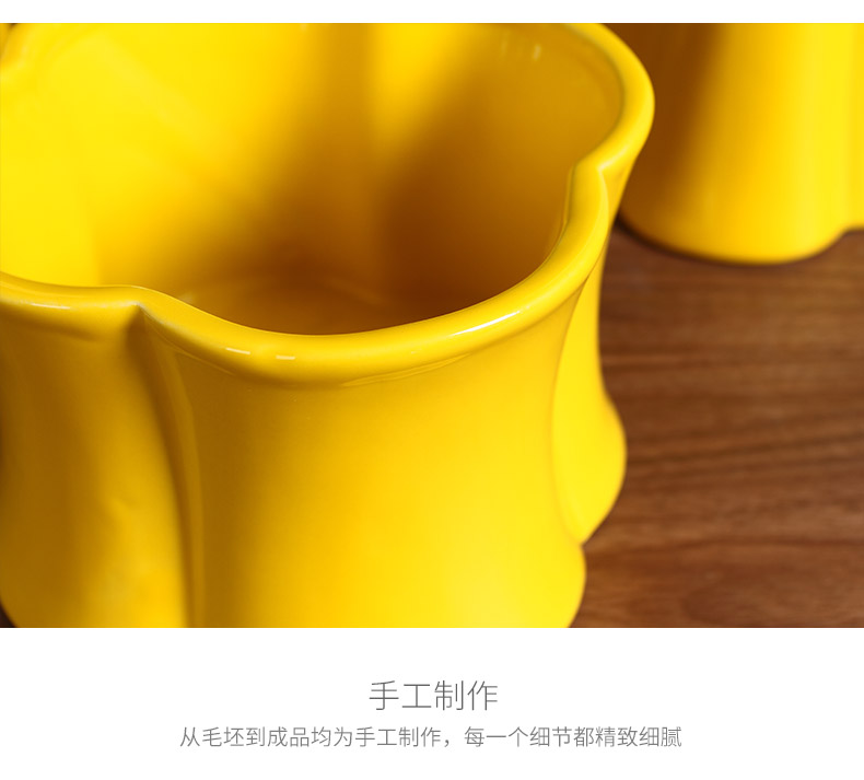 Creative ceramic vase furnishing articles dried flower arranging flowers sitting room European - style, contracted and I household adornment floral arrangements