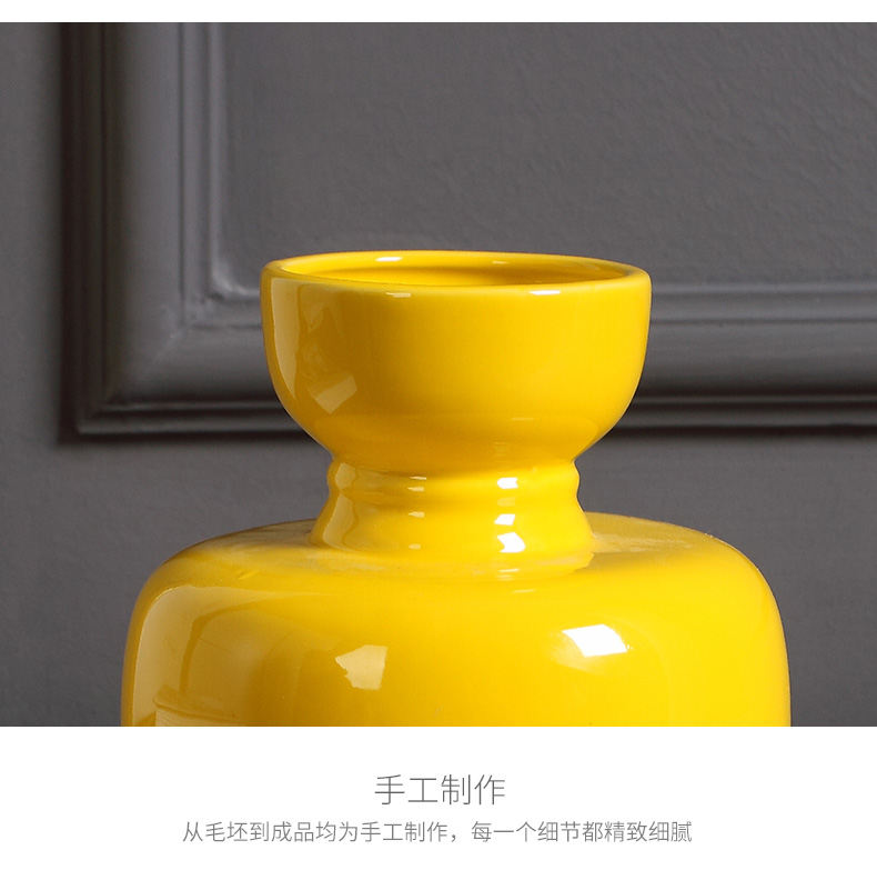 Household ceramic vase furnishing articles sitting room TV ark, flower arranging dried flower adornment flowers European contracted and I creative decoration