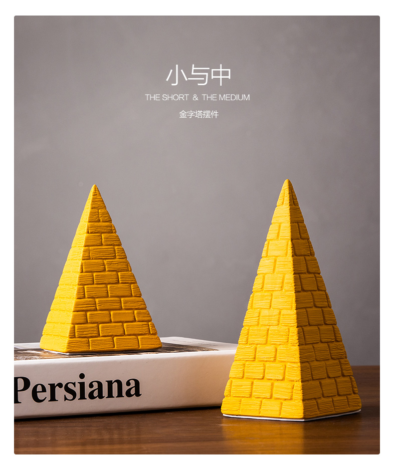 Pyramid furnishing articles creative fashion and move decoration ceramics handicraft art study office desk boss