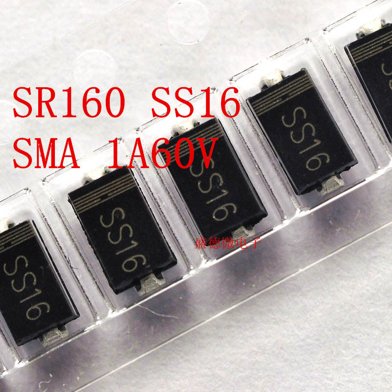 Patch Schottky diode SR160 SS16 SMA 1A 60V 10