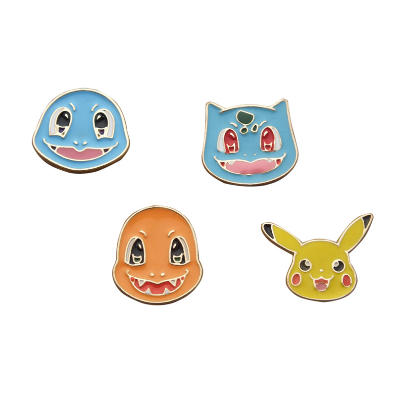 Đồ trang sức Nhật Bản dễ thương anime hoạt hình trò chơi hoạt hình Pikachu elf hình ảnh nam nữ huy hiệu trâm cài huy hiệu cài áo sơ mi