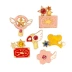 Cô gái Mocha Nhật Bản Sakura Quần áo mới Ngôi sao nhỏ Gậy Bird Head Corsage Kolo Brand Diamond Drip Oil Trâm
