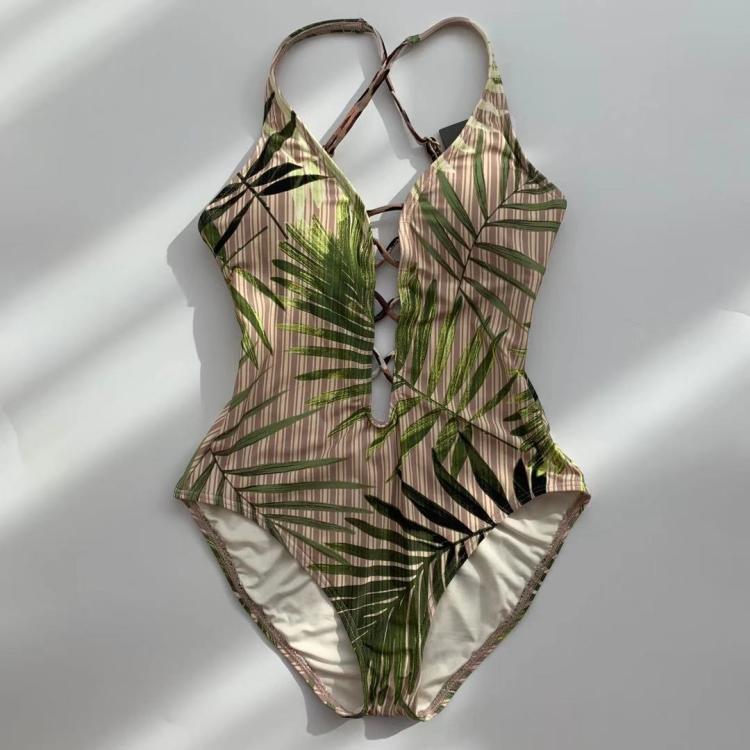 The Triumph Home Europe and America VC New Fashion Sexy one-piece swimsuit V collar Back Delicate High-end Female Swimsuit V17