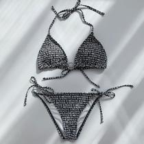 American M home new letter sexy triangle bikini European and American fashion trend vacation women split swimsuit M15