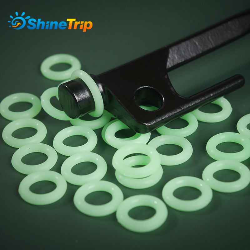 Outdoor camp nail night aperture silicone O-ring fluorescent circle fluorosphere night fishing warning circle camp nail ring