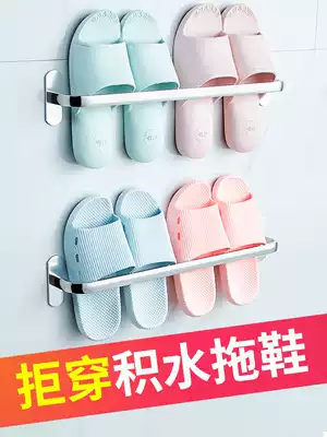 Trailer rack bathroom non-perforated space aluminum powder room door rear hook storage layer rack wall-mounted drain rack